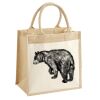 Cotton Pocket Jute Midi Tote Thumbnail