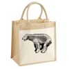 Cotton Pocket Jute Midi Tote Thumbnail