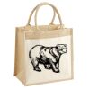 Cotton Pocket Jute Midi Tote Thumbnail