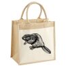 Cotton Pocket Jute Midi Tote Thumbnail