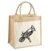 Cotton Pocket Jute Midi Tote Thumbnail