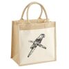 Cotton Pocket Jute Midi Tote Thumbnail