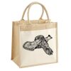 Cotton Pocket Jute Midi Tote Thumbnail