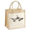 Cotton Pocket Jute Midi Tote Thumbnail