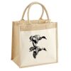 Cotton Pocket Jute Midi Tote Thumbnail