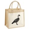 Cotton Pocket Jute Midi Tote Thumbnail
