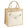 Cotton Pocket Jute Midi Tote Thumbnail