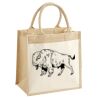 Cotton Pocket Jute Midi Tote Thumbnail