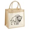 Cotton Pocket Jute Midi Tote Thumbnail