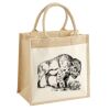 Cotton Pocket Jute Midi Tote Thumbnail