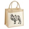 Cotton Pocket Jute Midi Tote Thumbnail