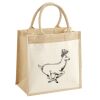 Cotton Pocket Jute Midi Tote Thumbnail