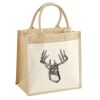 Cotton Pocket Jute Midi Tote Thumbnail