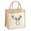 Cotton Pocket Jute Midi Tote Thumbnail
