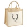 Cotton Pocket Jute Midi Tote Thumbnail