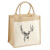 Cotton Pocket Jute Midi Tote Thumbnail