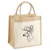 Cotton Pocket Jute Midi Tote Thumbnail