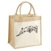 Cotton Pocket Jute Midi Tote Thumbnail