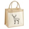 Cotton Pocket Jute Midi Tote Thumbnail