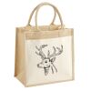 Cotton Pocket Jute Midi Tote Thumbnail