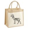 Cotton Pocket Jute Midi Tote Thumbnail