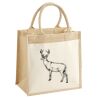 Cotton Pocket Jute Midi Tote Thumbnail
