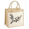 Cotton Pocket Jute Midi Tote Thumbnail