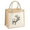 Cotton Pocket Jute Midi Tote Thumbnail