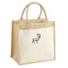 Cotton Pocket Jute Midi Tote Thumbnail