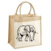 Cotton Pocket Jute Midi Tote Thumbnail