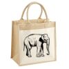 Cotton Pocket Jute Midi Tote Thumbnail