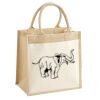 Cotton Pocket Jute Midi Tote Thumbnail