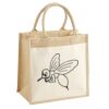 Cotton Pocket Jute Midi Tote Thumbnail