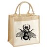 Cotton Pocket Jute Midi Tote Thumbnail