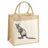 Cotton Pocket Jute Midi Tote Thumbnail