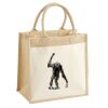 Cotton Pocket Jute Midi Tote Thumbnail