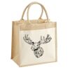 Cotton Pocket Jute Midi Tote Thumbnail