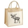 Cotton Pocket Jute Midi Tote Thumbnail