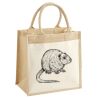 Cotton Pocket Jute Midi Tote Thumbnail