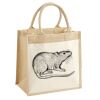 Cotton Pocket Jute Midi Tote Thumbnail