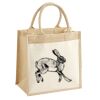 Cotton Pocket Jute Midi Tote Thumbnail