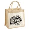 Cotton Pocket Jute Midi Tote Thumbnail