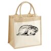 Cotton Pocket Jute Midi Tote Thumbnail