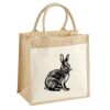 Cotton Pocket Jute Midi Tote Thumbnail