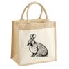 Cotton Pocket Jute Midi Tote Thumbnail