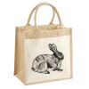 Cotton Pocket Jute Midi Tote Thumbnail