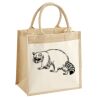 Cotton Pocket Jute Midi Tote Thumbnail