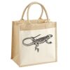 Cotton Pocket Jute Midi Tote Thumbnail