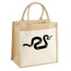 Cotton Pocket Jute Midi Tote Thumbnail