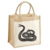 Cotton Pocket Jute Midi Tote Thumbnail